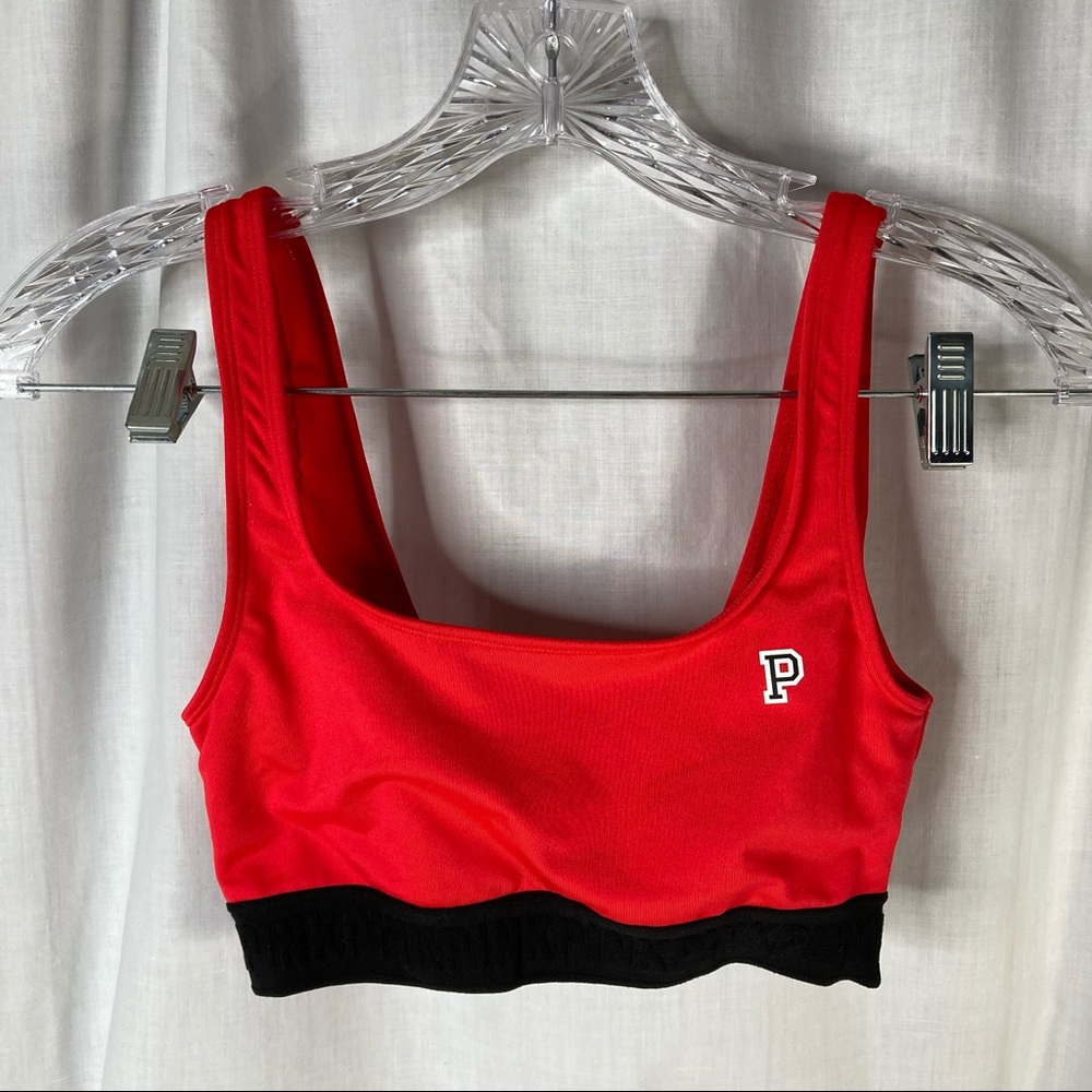 Pink Victorias Secret Ultimate Lightly Lined Removable Padding Sports Bra Red XS